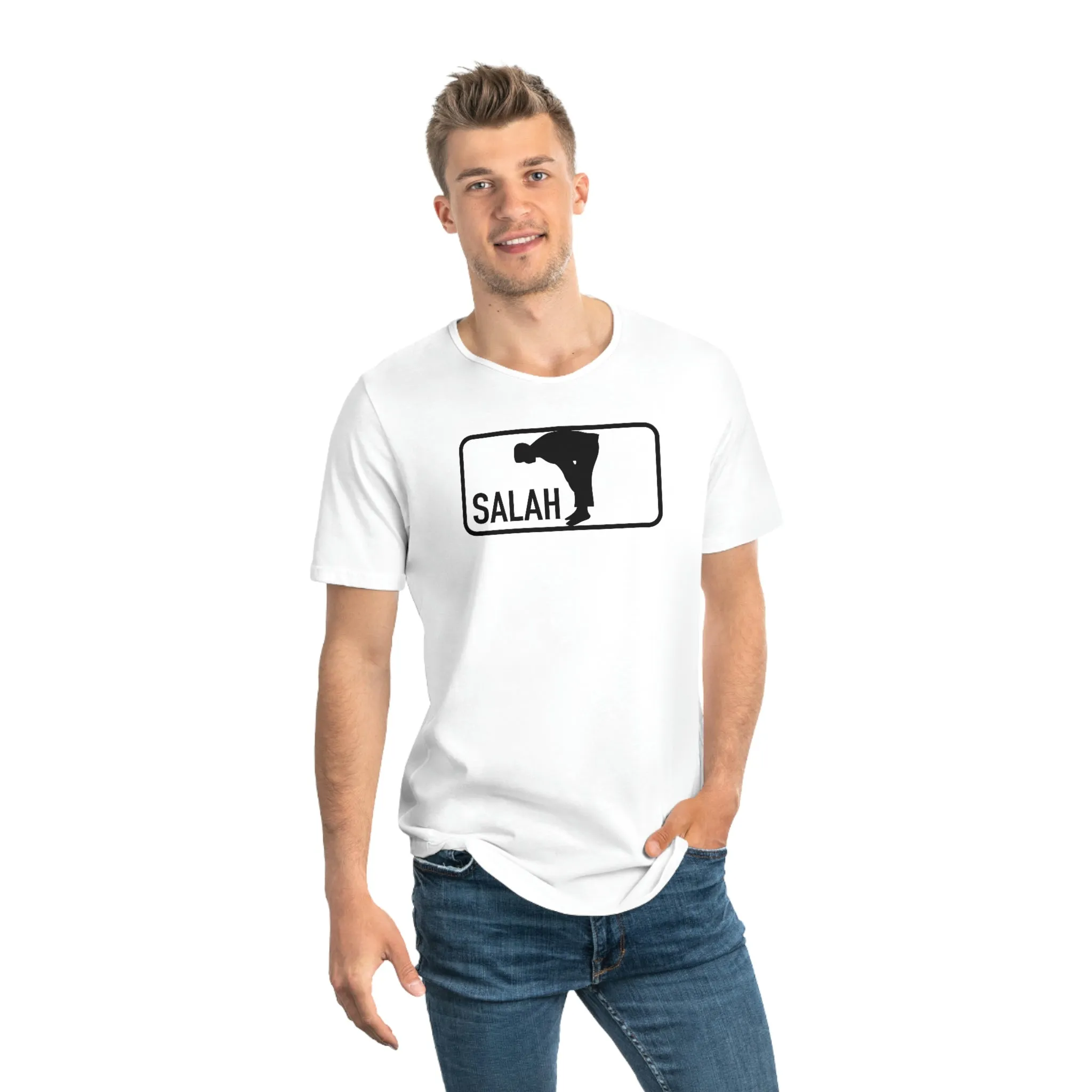 Salah Classic White Drop Scoop T-Shirt v1