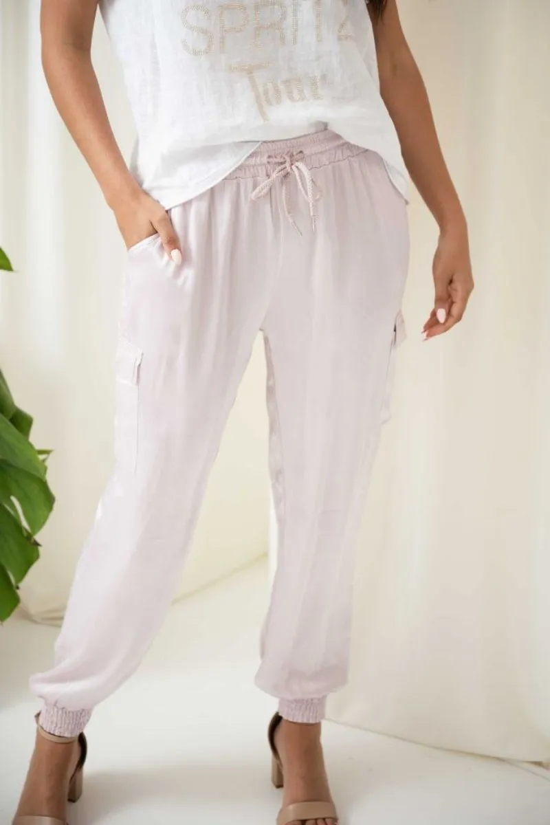 Sass Satin Cargo Pants