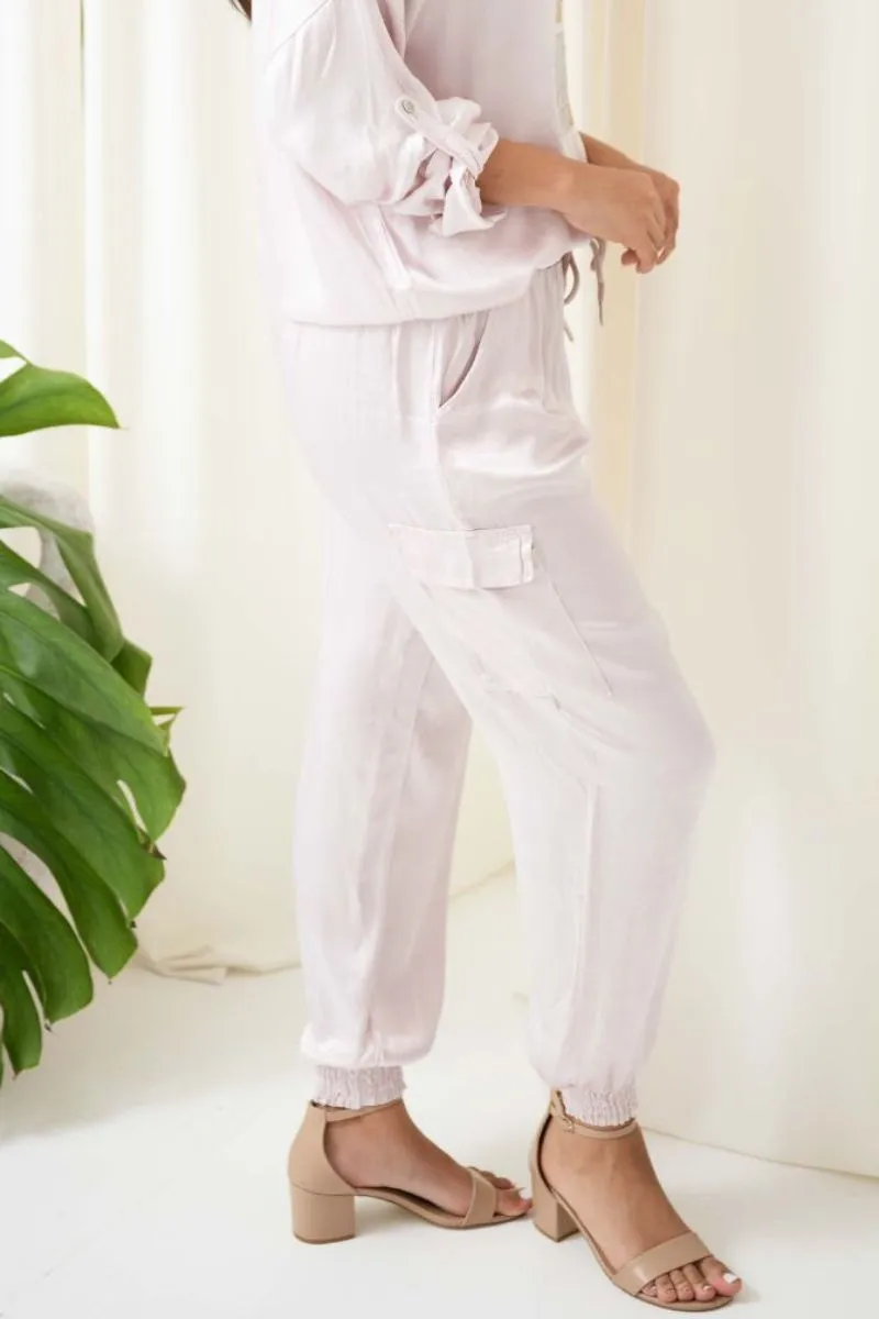 Sass Satin Cargo Pants