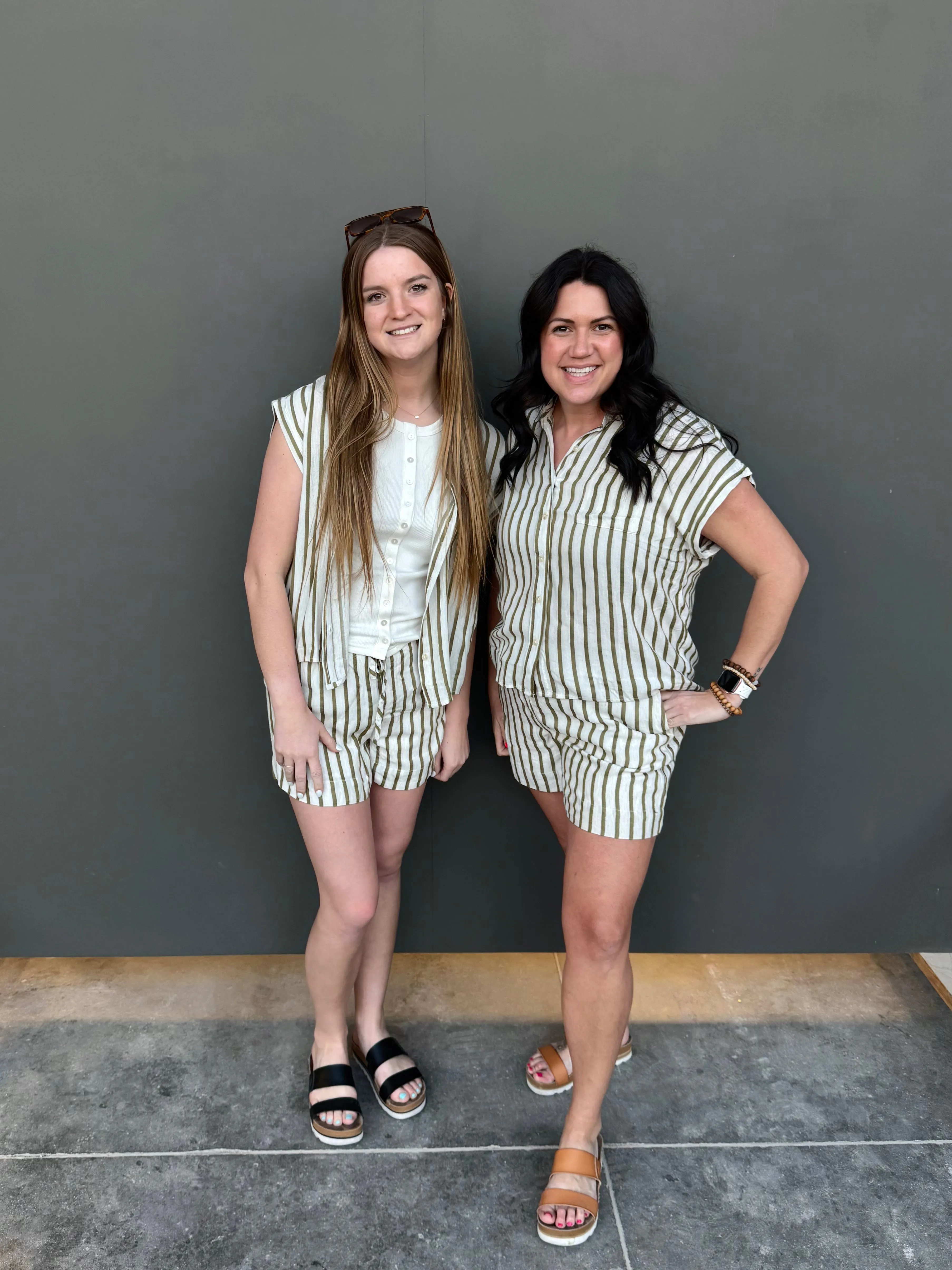 Savanna Stripe Linen Shorts