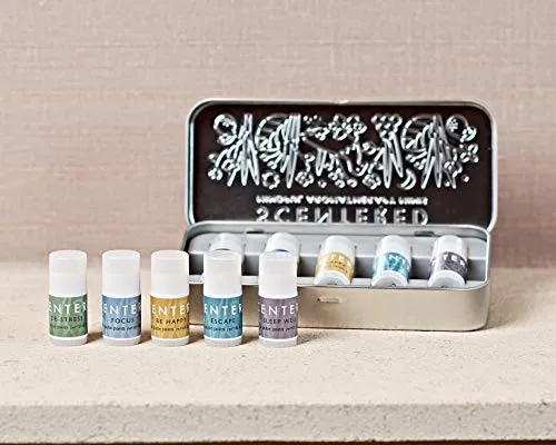 Scentered Aromatherapy Balm Mindful Minis Gift Set - Sleep Well, De Stress, Escape, Be Happy and Focus