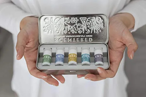 Scentered Aromatherapy Balm Mindful Minis Gift Set - Sleep Well, De Stress, Escape, Be Happy and Focus