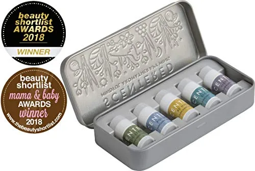 Scentered Aromatherapy Balm Mindful Minis Gift Set - Sleep Well, De Stress, Escape, Be Happy and Focus