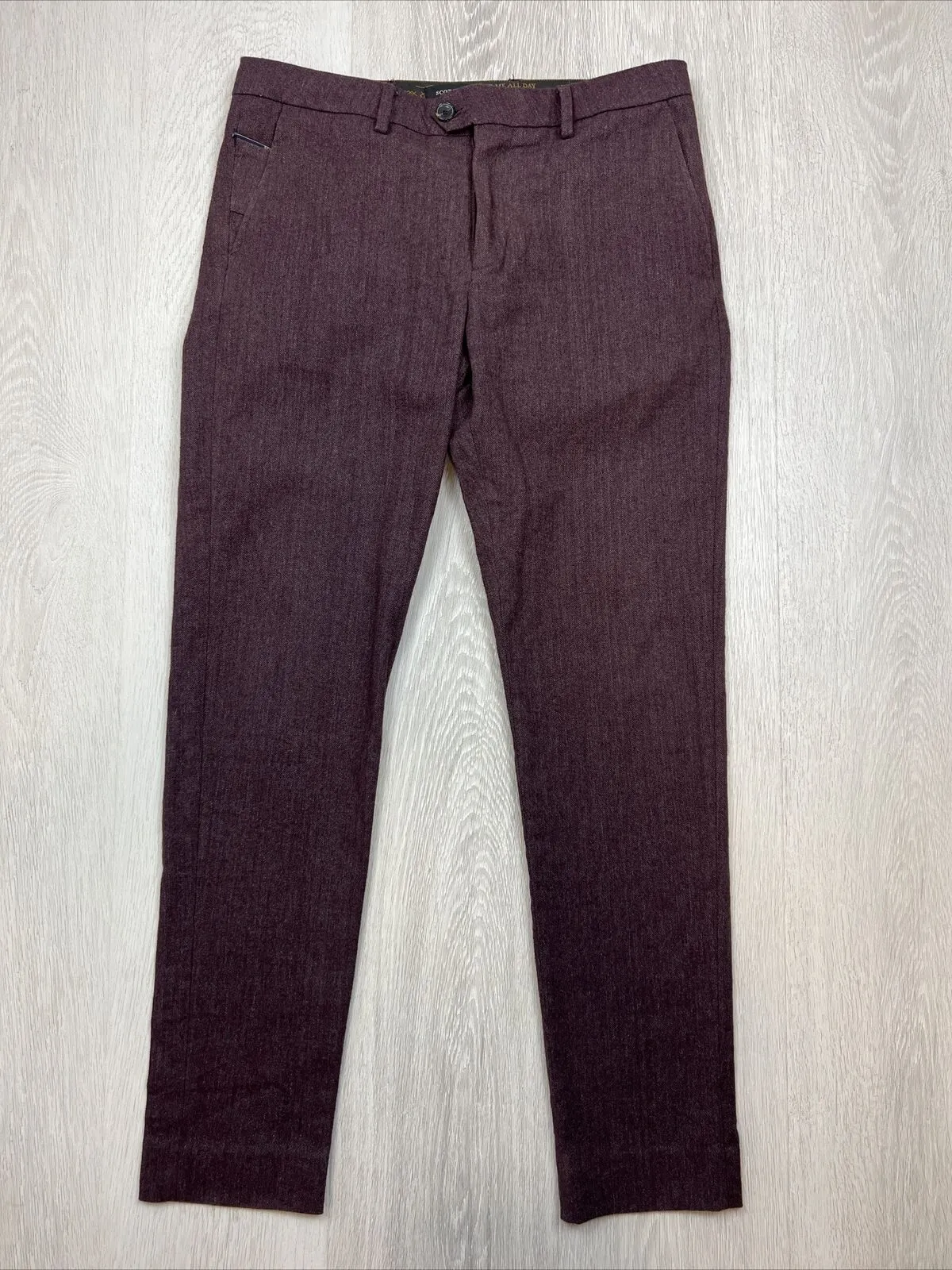 Scotch & Soda Mens Maroon 'Mott' Dress Pants Size 30/32