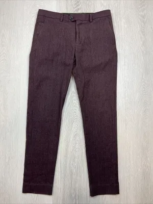 Scotch & Soda Mens Maroon 'Mott' Dress Pants Size 30/32