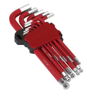 Sealey Premier Ball-End Hex Key Set Long Metric 11pc