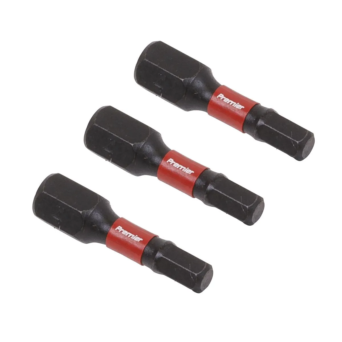 Sealey Premier Hex 4mm Impact Power Tool Bits 25mm - 3pc