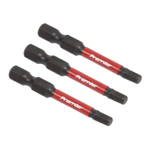 Sealey Premier Hex 4mm Impact Power Tool Bits 50mm - 3pc