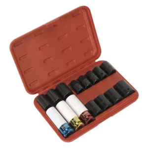 Sealey Premier Impact Socket & Wheel Nut Removal Set 15pc 1/2"Sq Drive