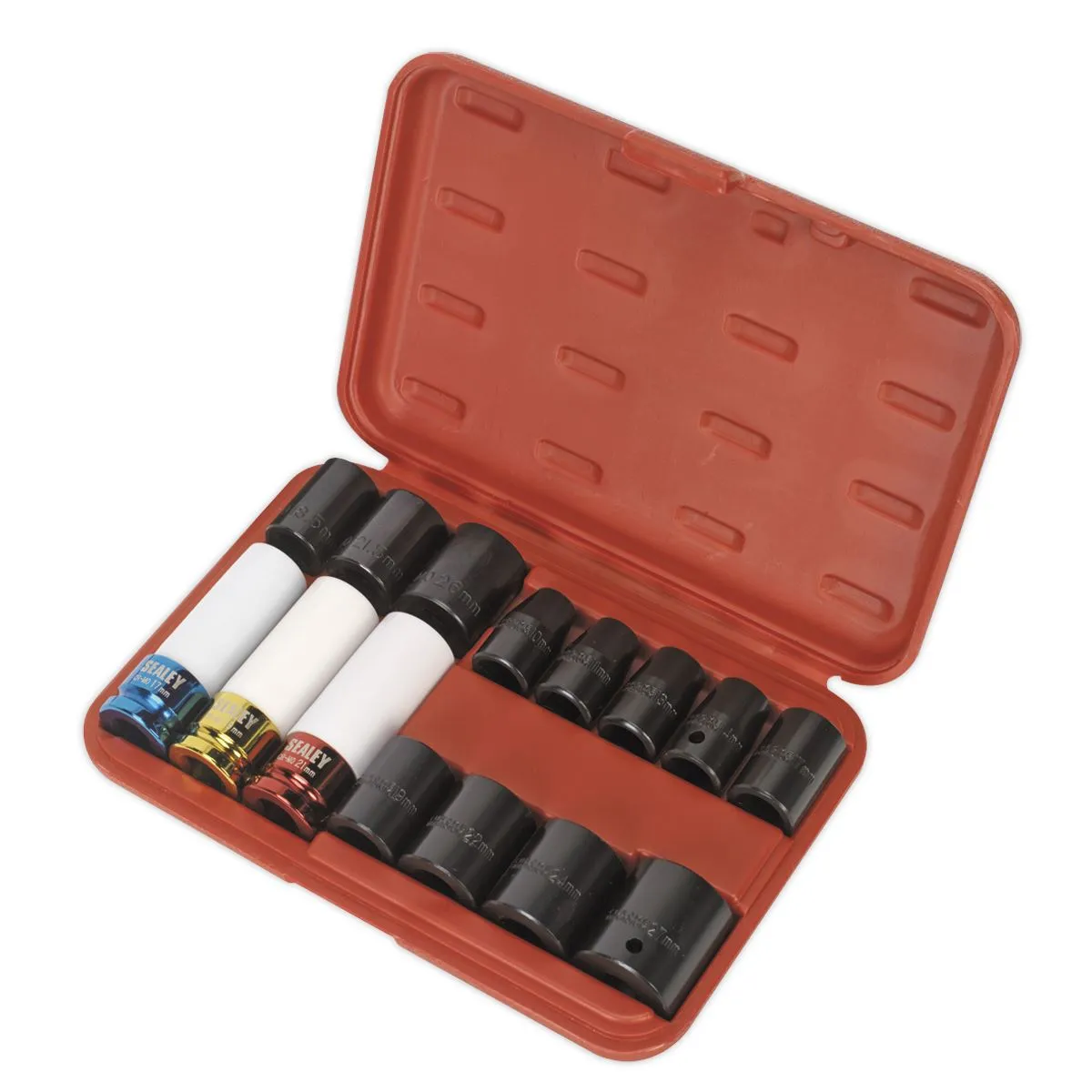 Sealey Premier Impact Socket & Wheel Nut Removal Set 15pc 1/2"Sq Drive