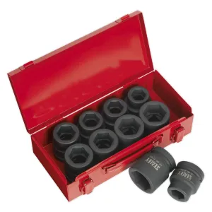 Sealey Premier Impact Socket Set 10pc 1"Sq Drive Metric/Imperial