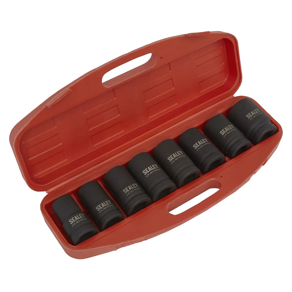Sealey Premier Impact Socket Set 8pc Deep 1"Sq Drive - Metric