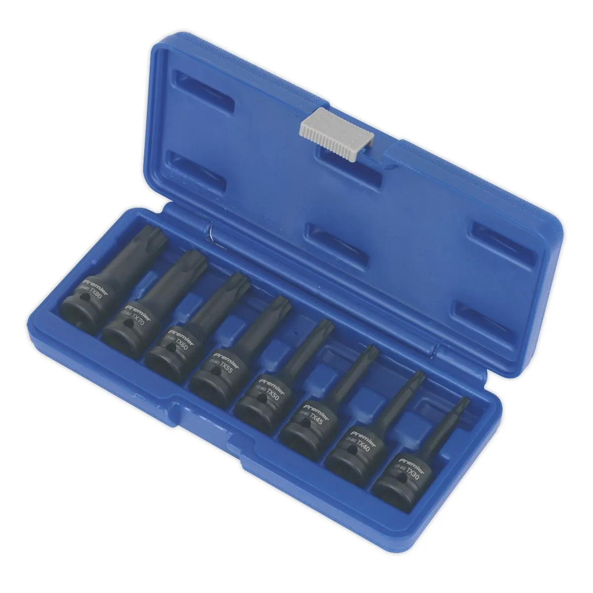 Sealey Premier Impact TRX-Star* Socket Bit Set 8pc 1/2"Sq Drive