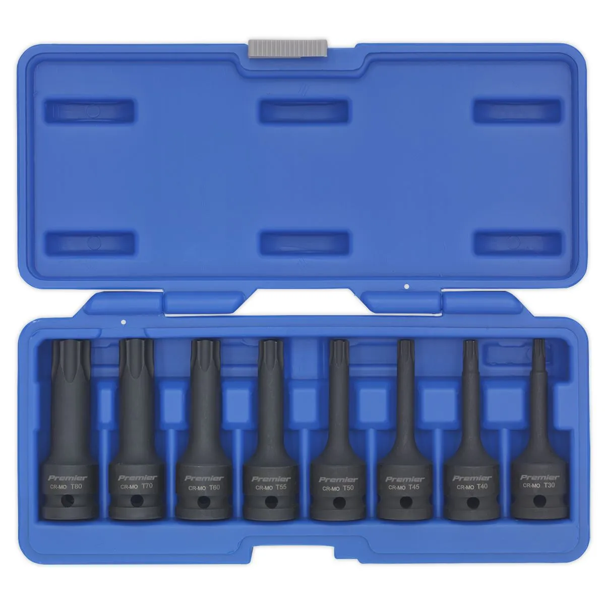 Sealey Premier Impact TRX-Star* Socket Bit Set 8pc 1/2"Sq Drive