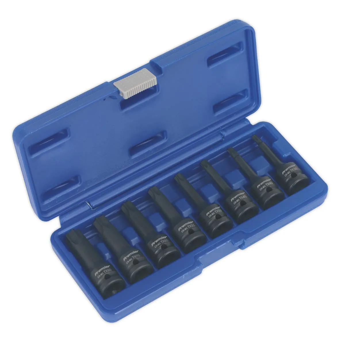 Sealey Premier Impact TRX-Star* Socket Bit Set 8pc 1/2"Sq Drive