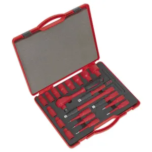 Sealey Premier Insulated Socket Set 20pc 1/2"Sq Drive WallDrive® VDE Approved