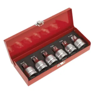 Sealey Premier Security TRX-Star* & Security Spline Socket Bit Set 6pc 3/4"Sq Drive