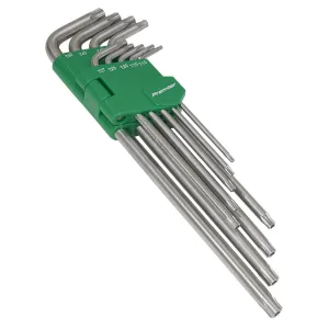 Sealey Premier Security TRX-Star* Key Set 9pc Extra-Long