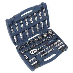 Sealey Premier Socket Set 41pc 1/2"Sq Drive WallDrive® Metric