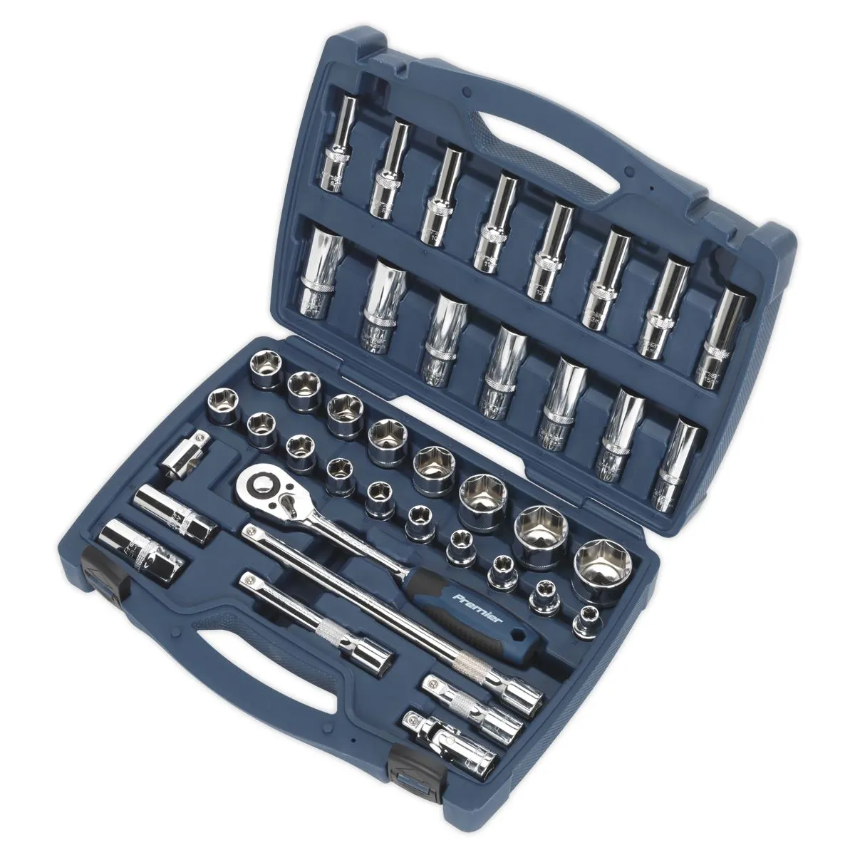Sealey Premier Socket Set 41pc 1/2"Sq Drive WallDrive® Metric