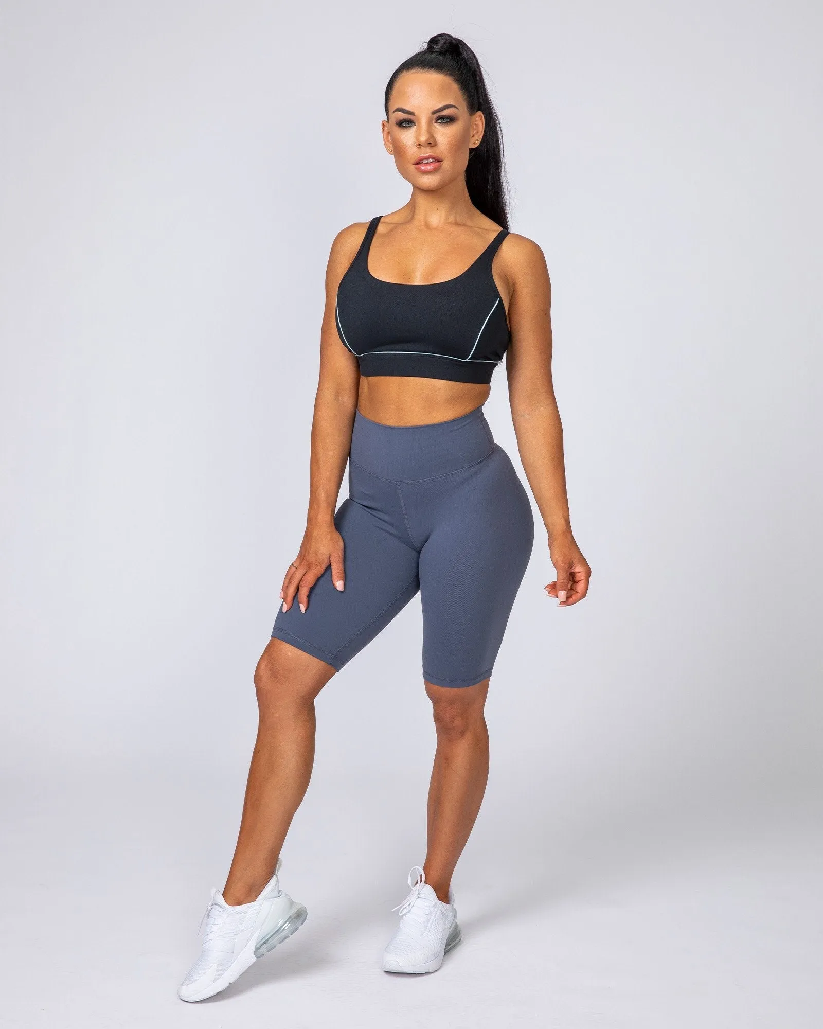 Signature Referee Length High Waist Scrunch - Titanium