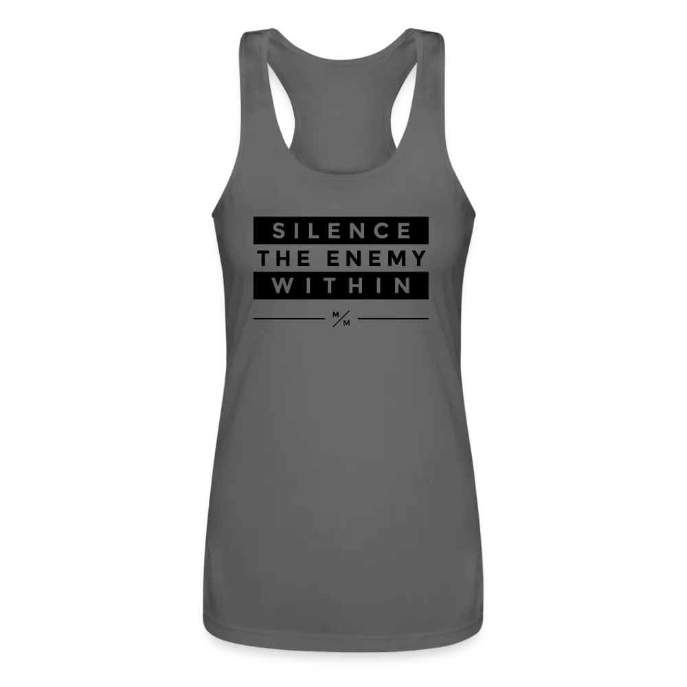 Silence the Enemy Within - Women’s Performance Racerback Tank Top