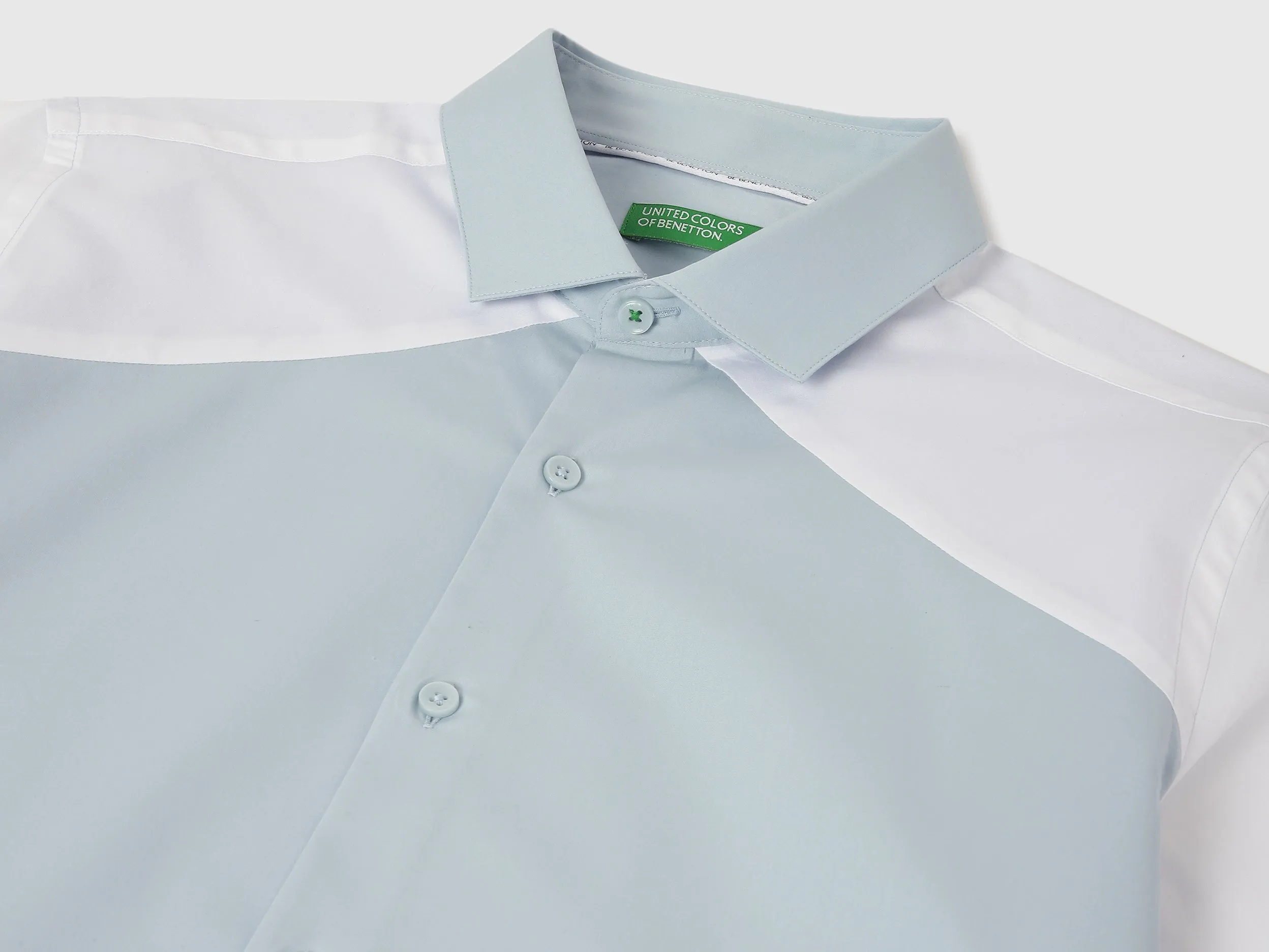 Slim Fit Cut Away Collar Solid Shirts