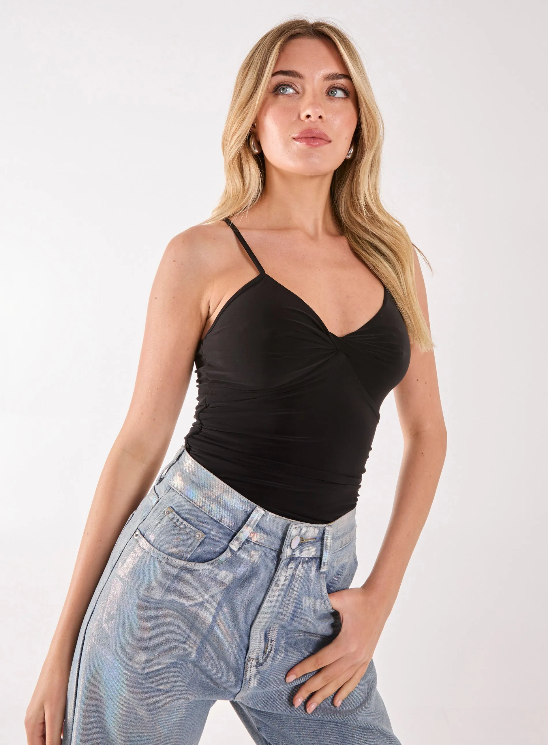Slinky Twist Front Bodysuit