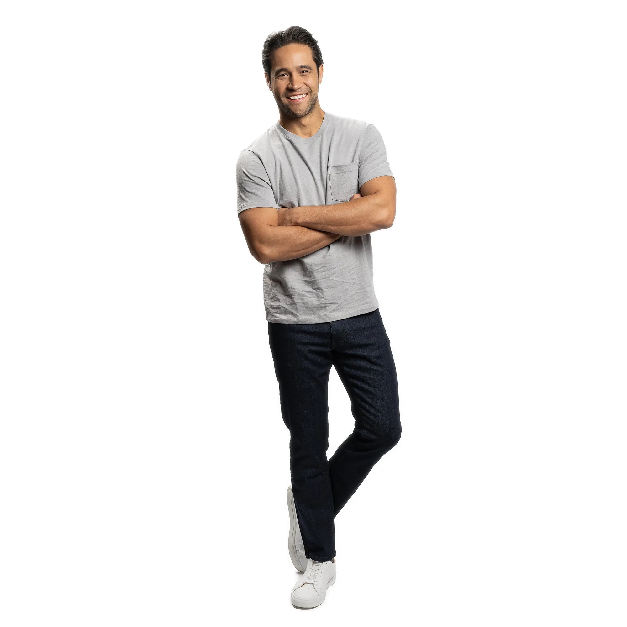 Slub Pocket T-Shirt - Light Grey