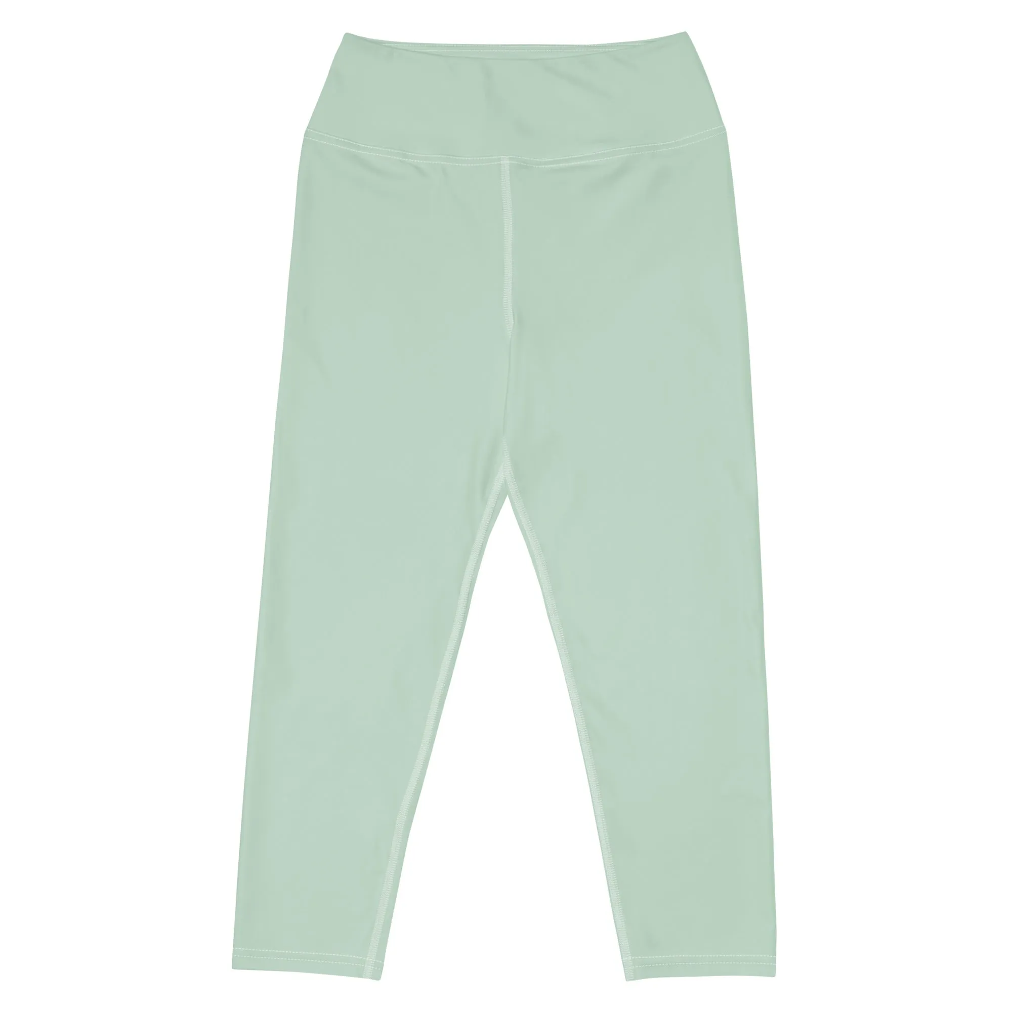 Soft Green Capri Yoga  Leggings