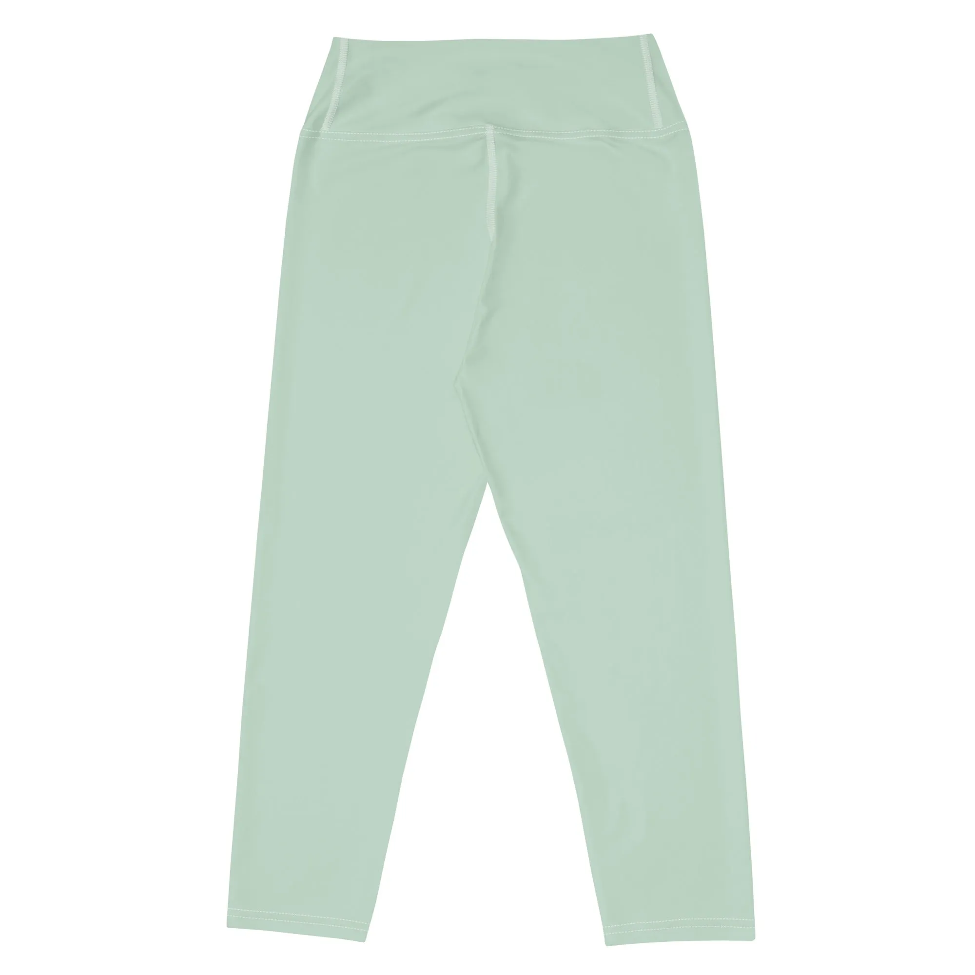 Soft Green Capri Yoga  Leggings