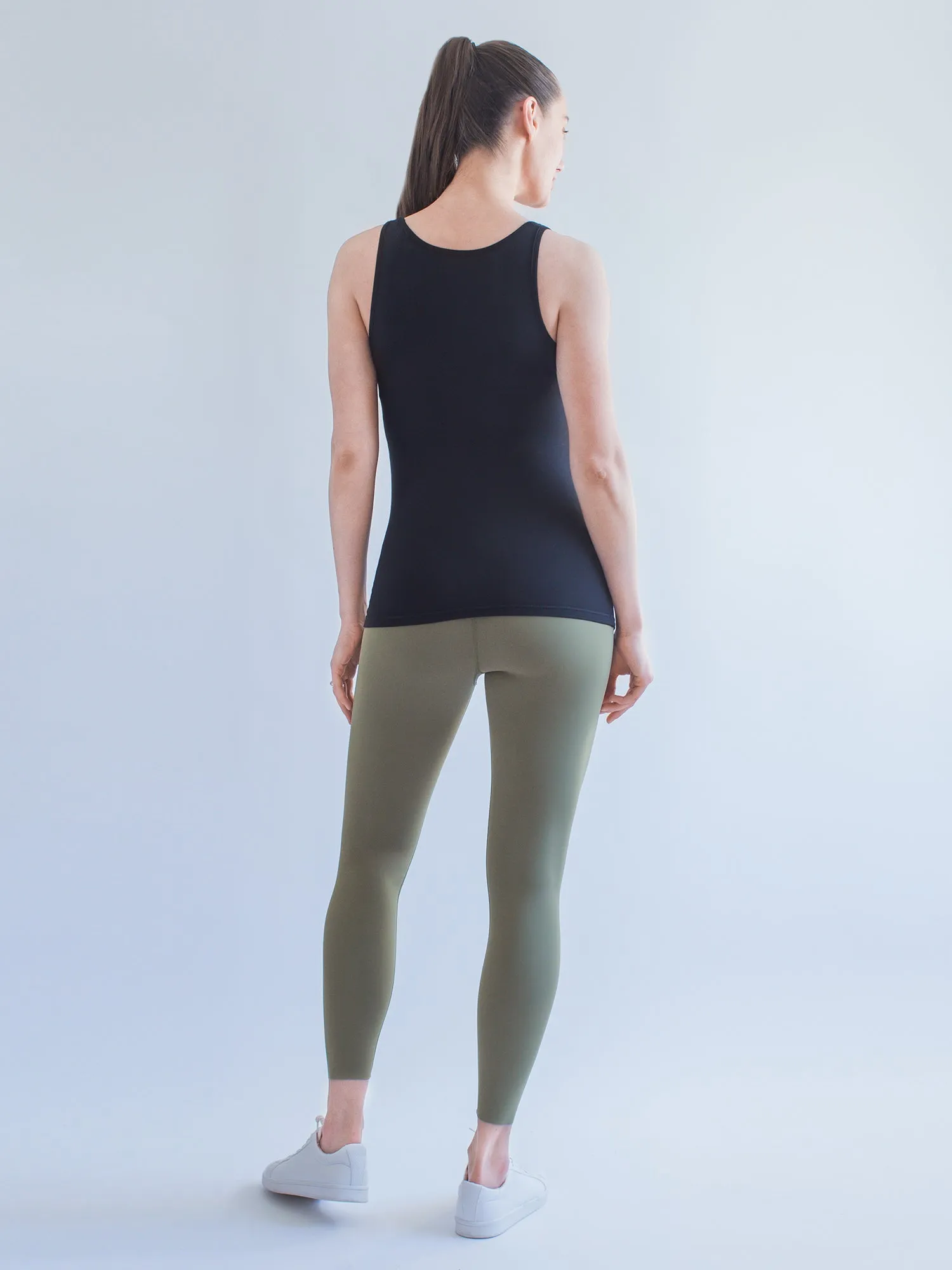 SOFT STRETCH MATERNITY TANK, BLACK