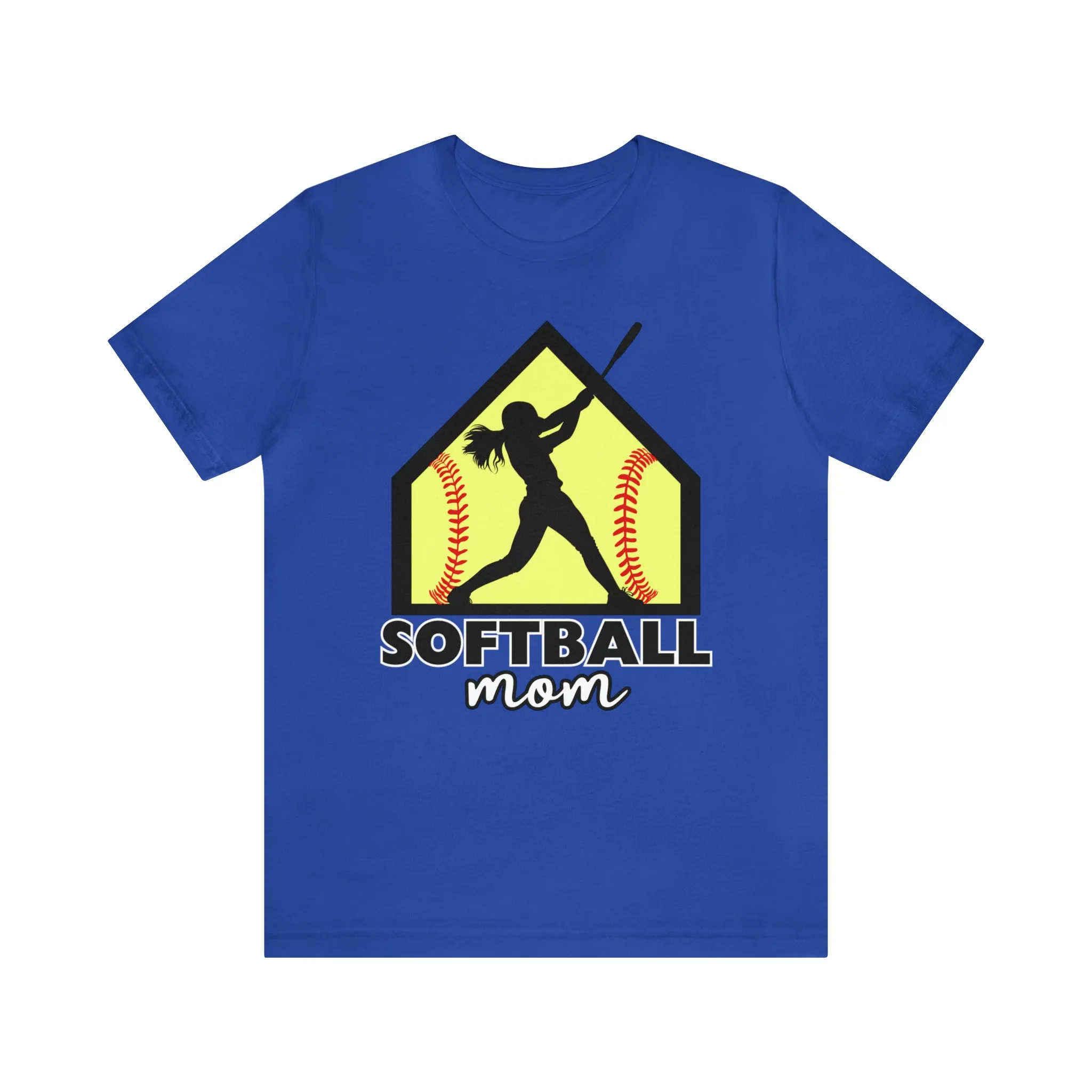 Softball Mom with base Short Sleeve Tee