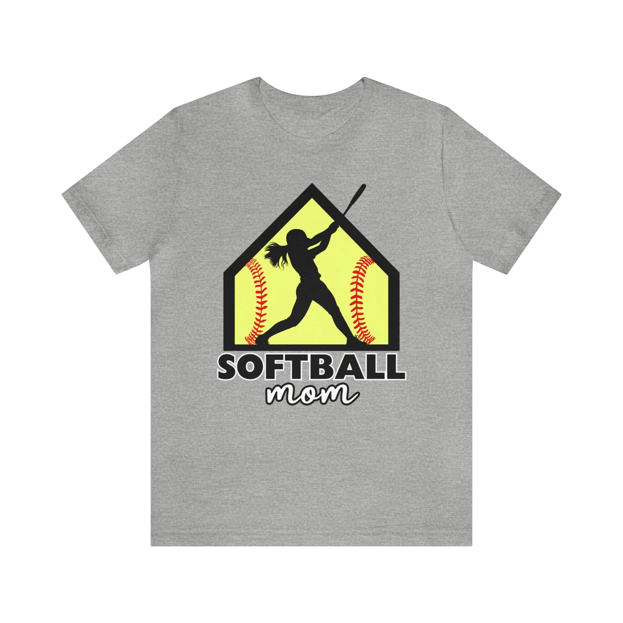 Softball Mom with base Short Sleeve Tee