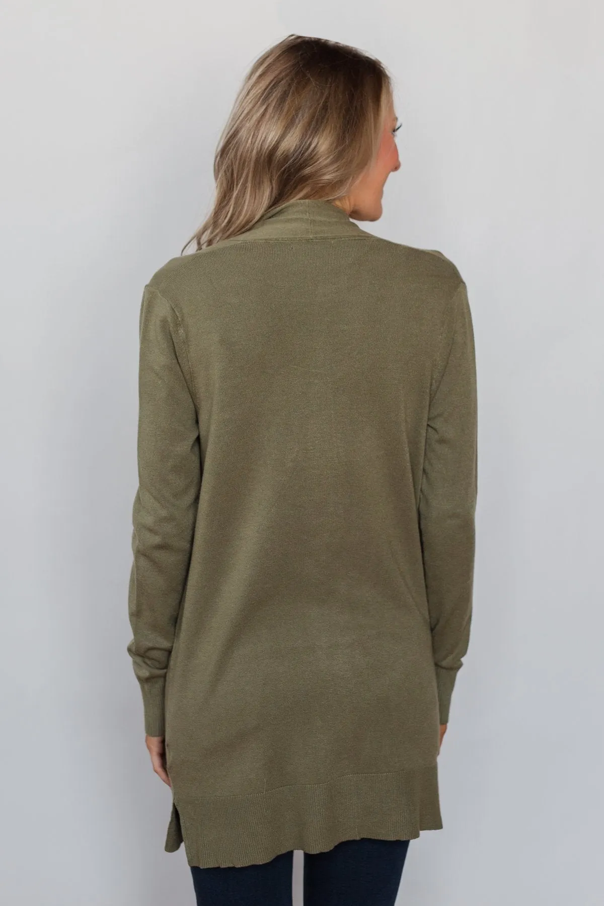 Softest Cardigan Ever- Light Olive