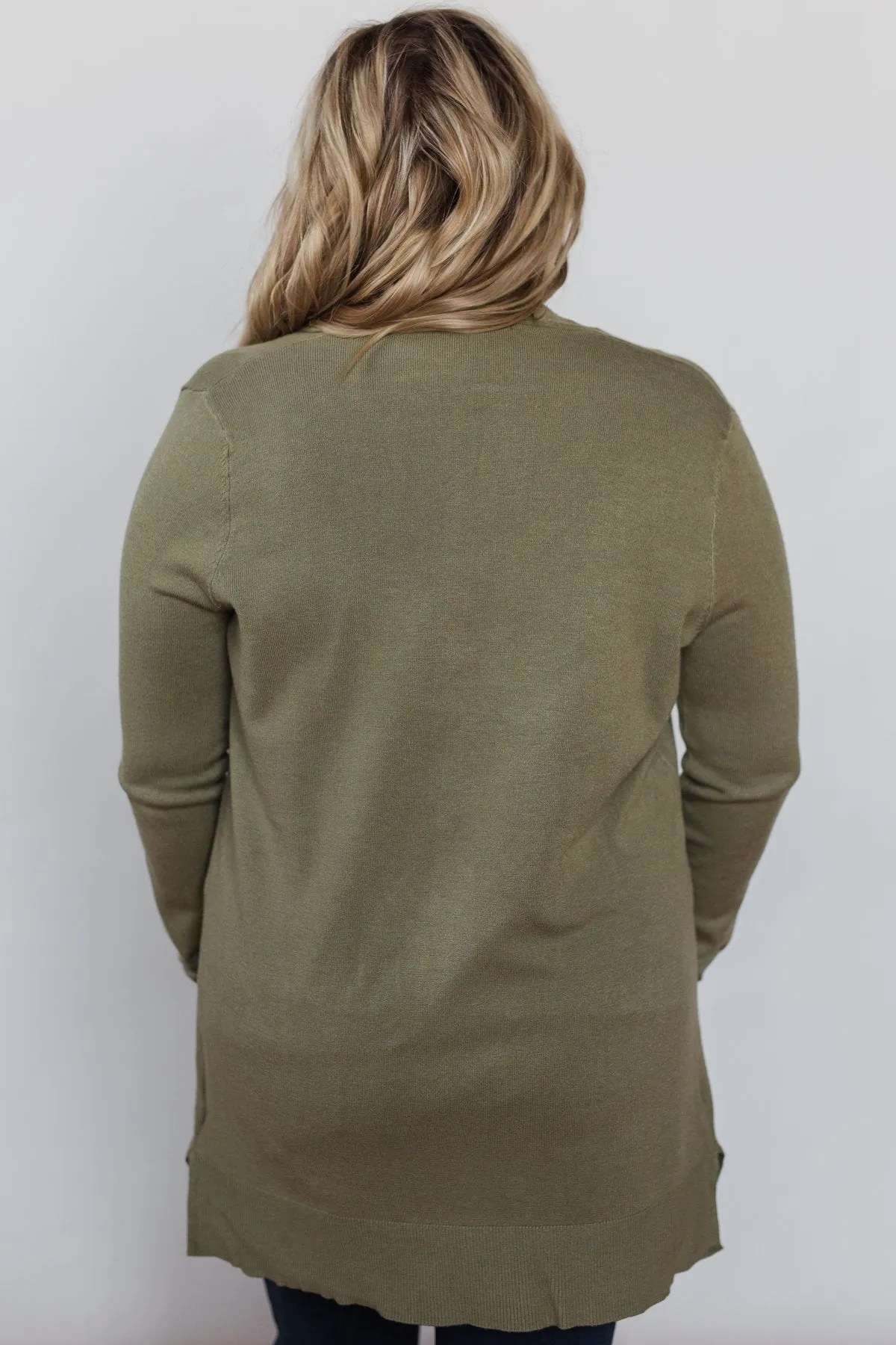 Softest Cardigan Ever- Light Olive