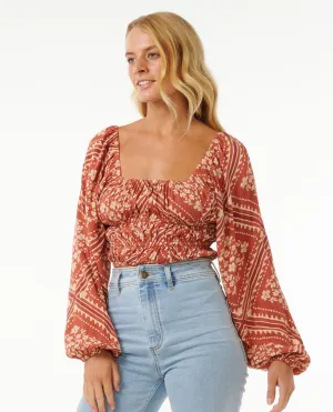 SOLEIL L/S TOP - RUST