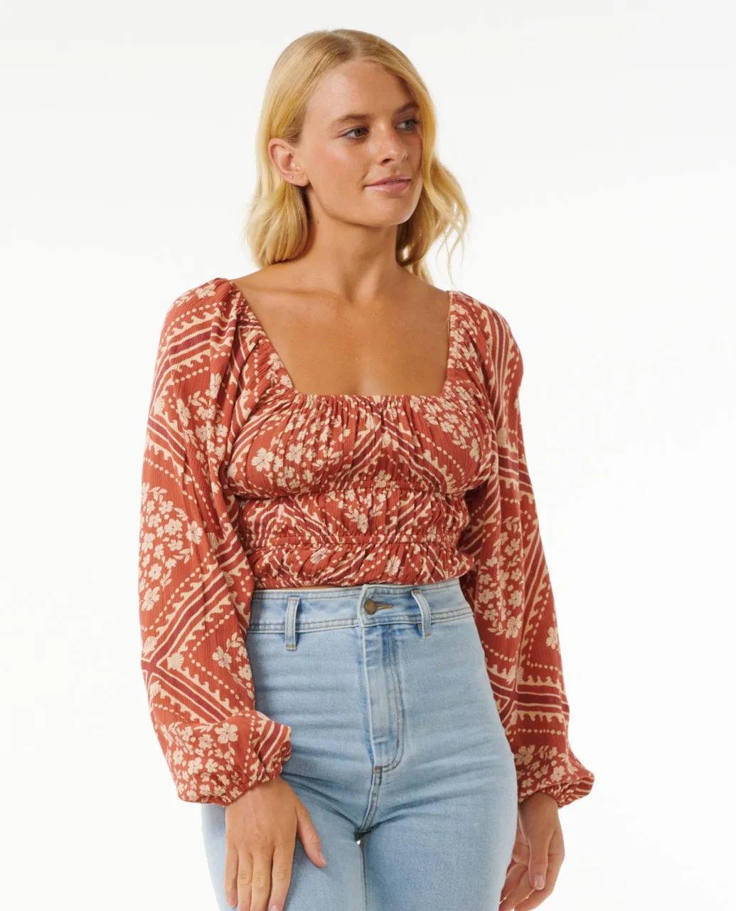 SOLEIL L/S TOP - RUST