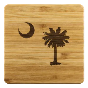 South Carolina Logo Bamboo Coaster Set