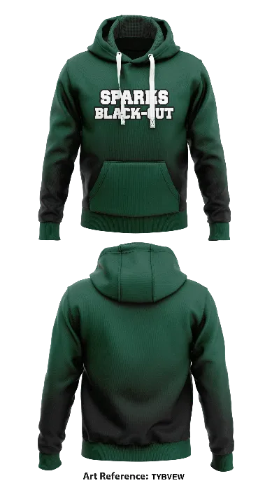Sparks Black-out Core Men's Hooded Performance Sweatshirt - TyBVew