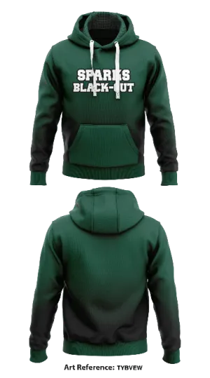 Sparks Black-out Core Men's Hooded Performance Sweatshirt - TyBVew