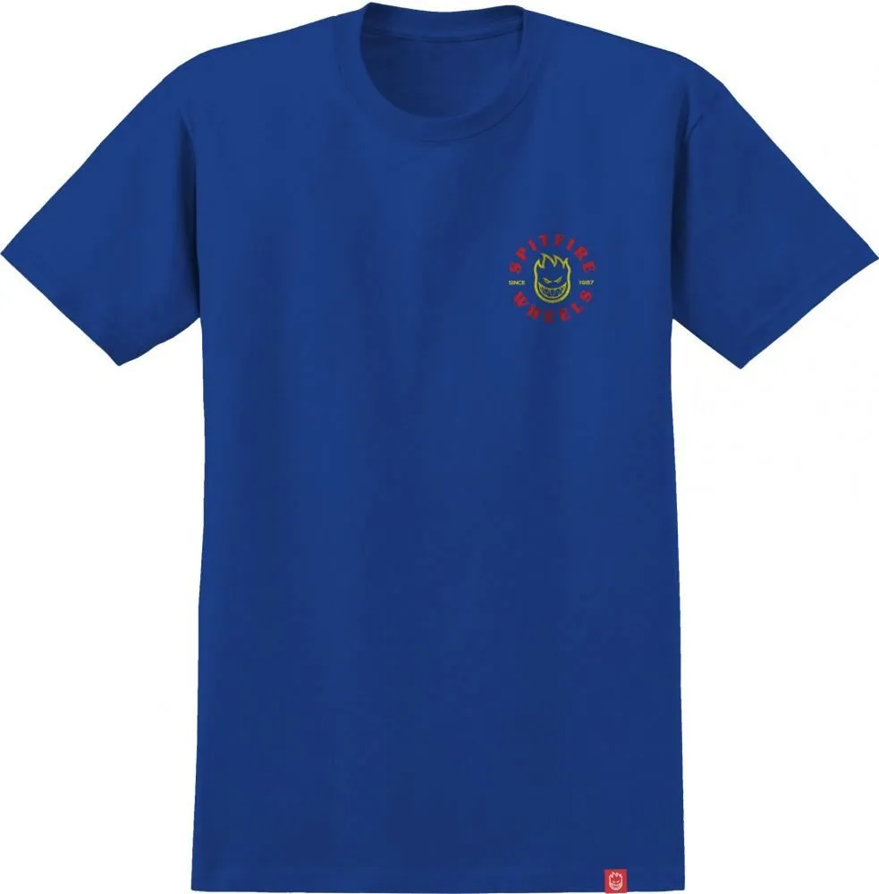 Spitfire T-Shirt Bighead Classic - Royal / Red / Yellow