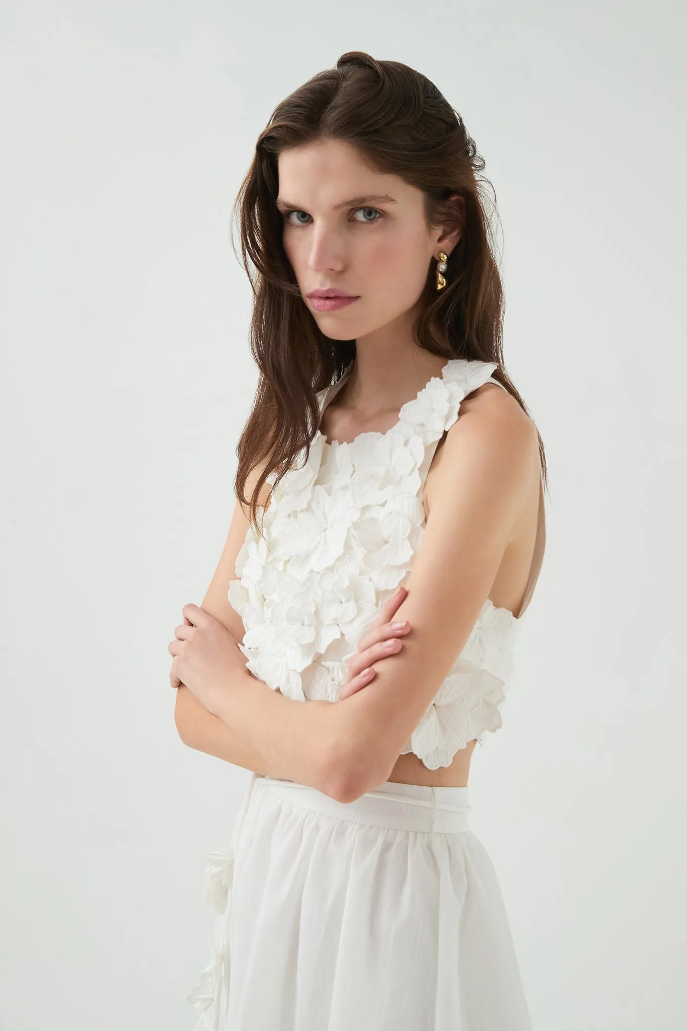 Splendour Flower Shell Top
