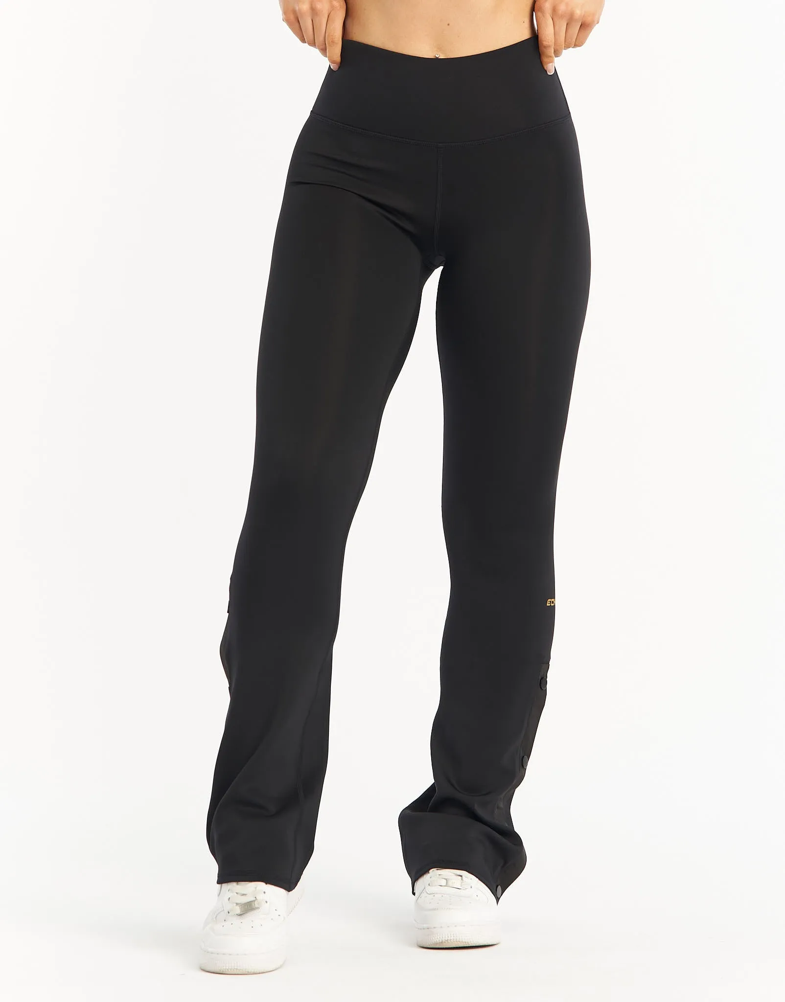 Split Flare Pants - Black