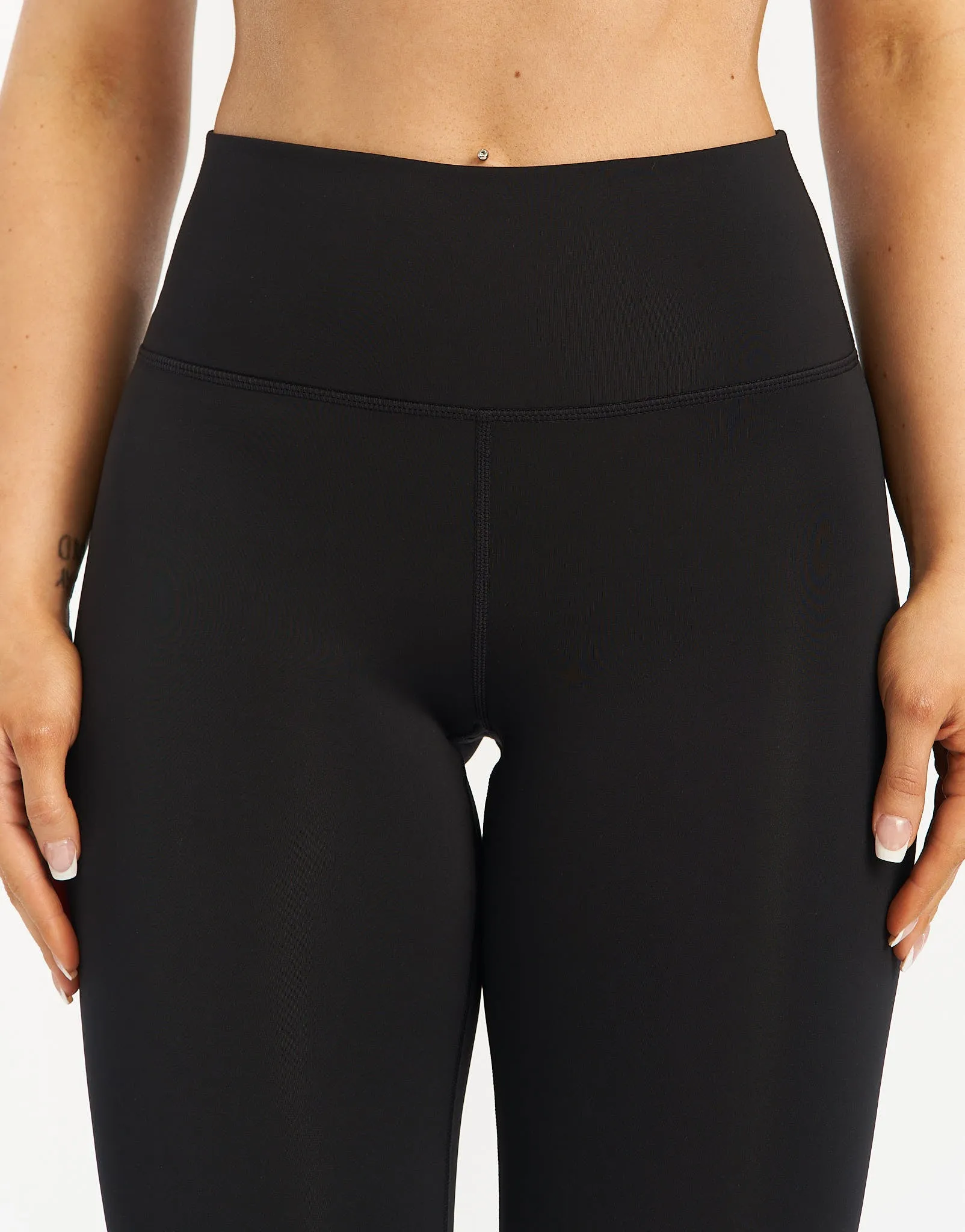 Split Flare Pants - Black