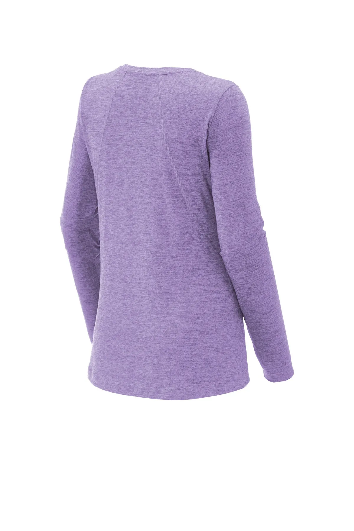 Sport-Tek  Women's Exchange 1.5 Long Sleeve Crew. LST710 Hyacinth Heather