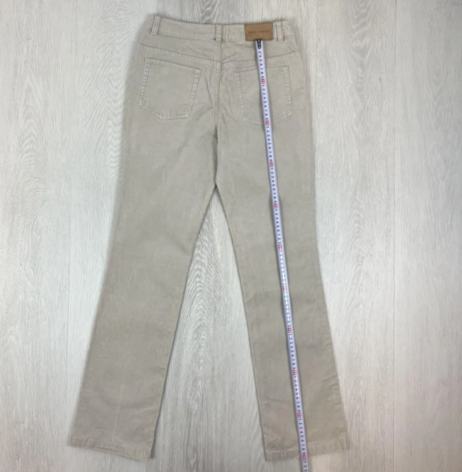 Sportscraft Womens Beige Straight Corduroy Pants Size 6