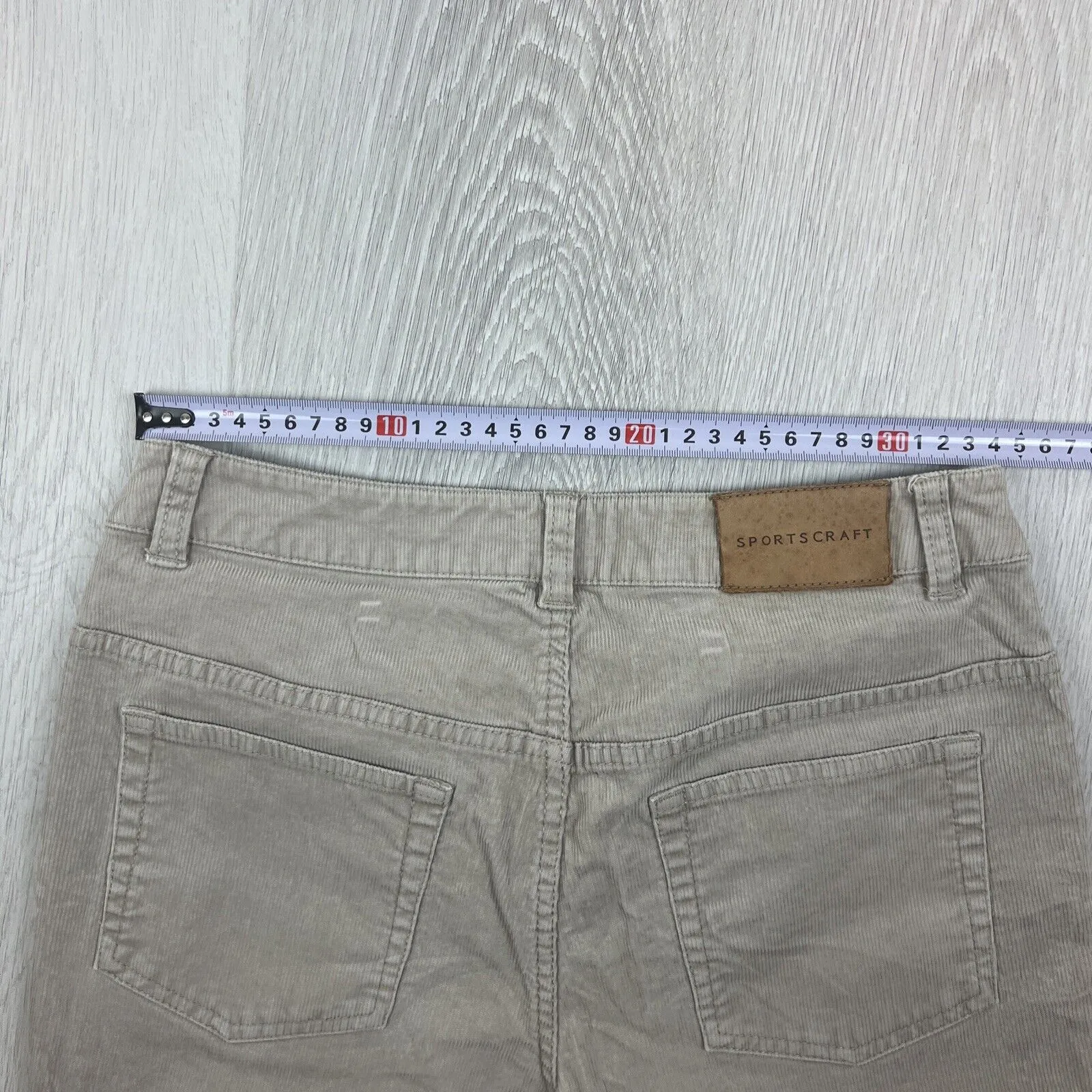 Sportscraft Womens Beige Straight Corduroy Pants Size 6