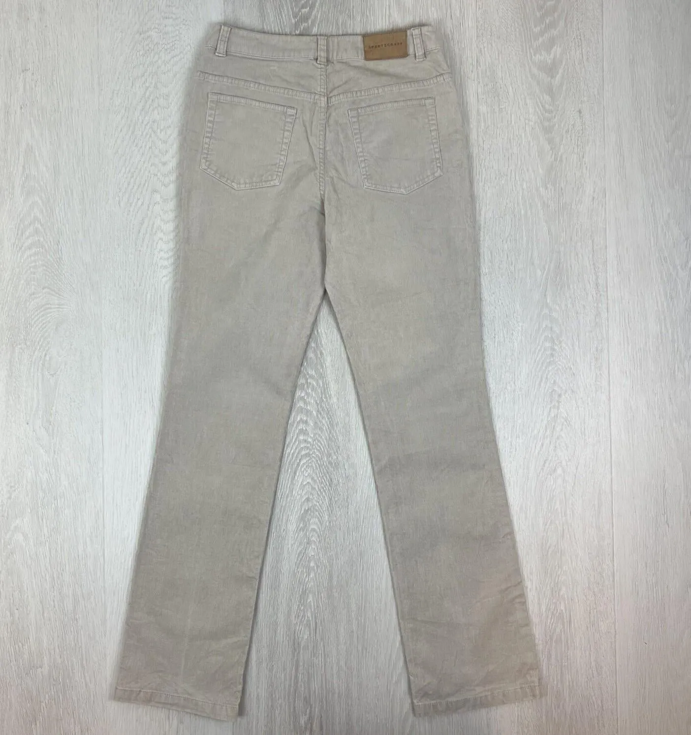 Sportscraft Womens Beige Straight Corduroy Pants Size 6