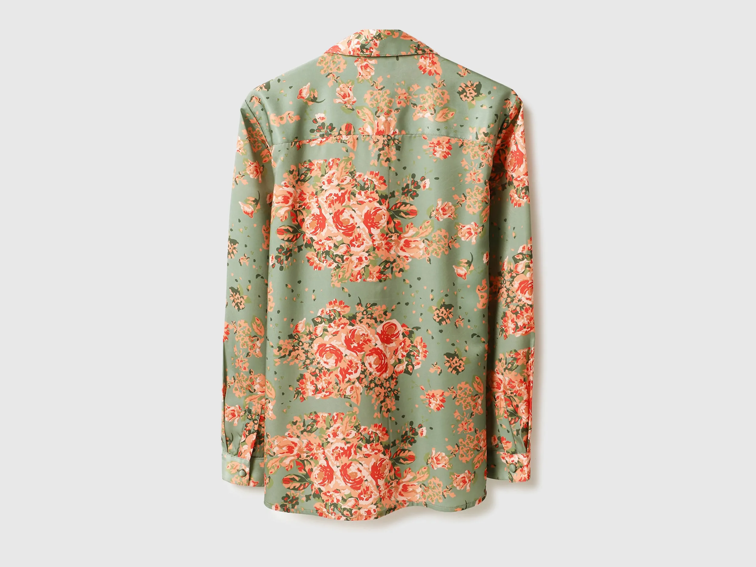 Spread Collar Floral Print Shirts